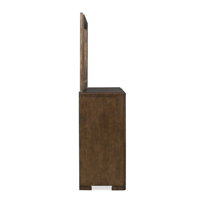 Rowan Espresso Drawer Dresser With Landscape Mirror