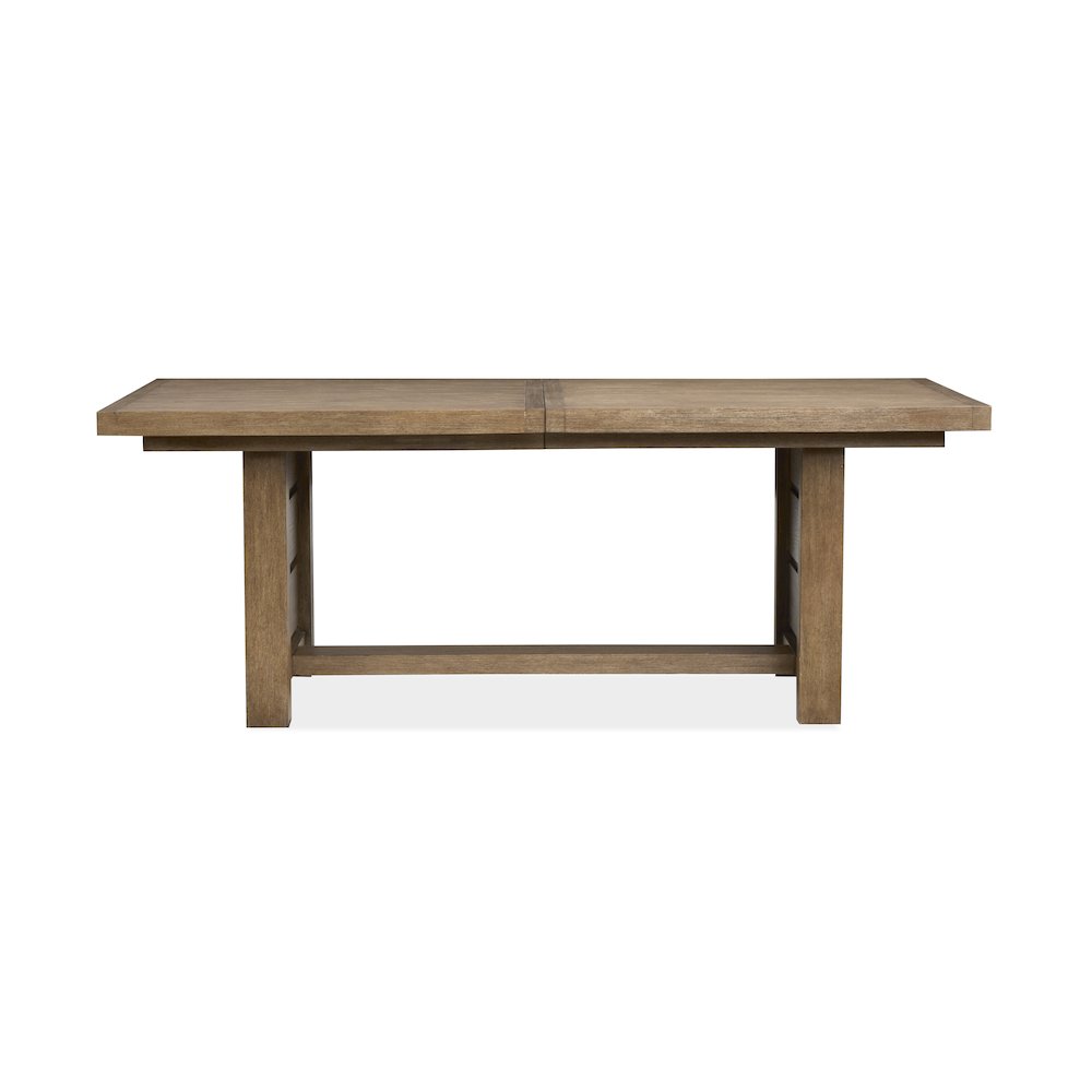 Plum Creek Sierra Brown Extendable Trestle Dining Table
