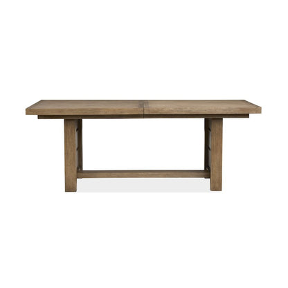 Plum Creek Sierra Brown Extendable Trestle Dining Table