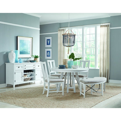Heron Cove Chalk White And Dovetail Grey 52" Round Dining Table