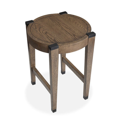 Kaysen Wallaby And Matte Black Round End Table