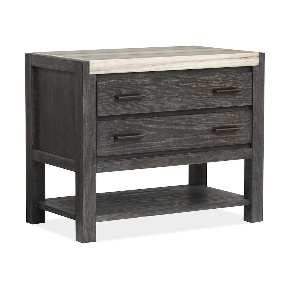 Plum Creek Ravenwood Black Open Nightstand