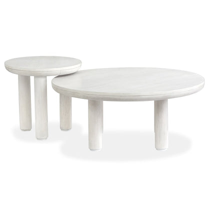 Sunset Cove Moonlight Pearl Nesting Cocktail Table With Casters