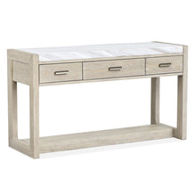 Preston Gallery Buff And Antique Silver Rectangular Sofa Table