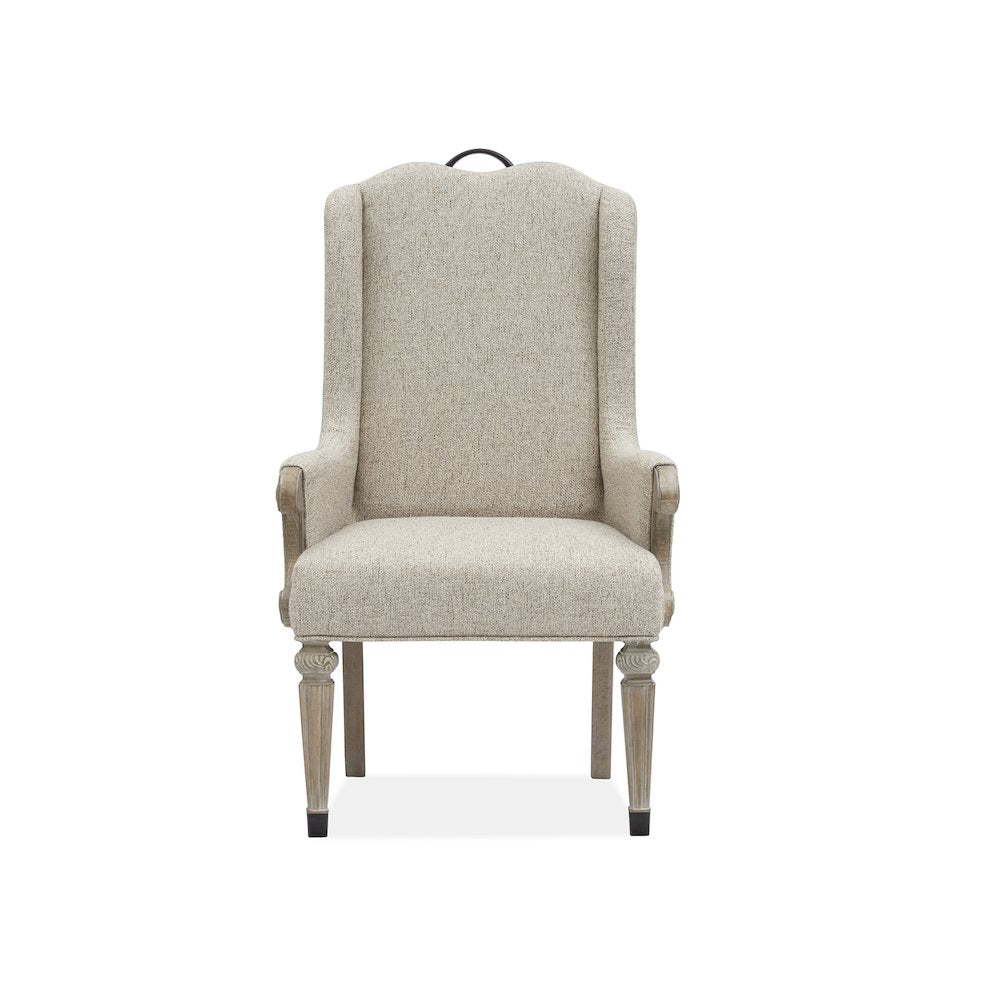 Marisol Fawn Upholstered Host Chair Two Pack