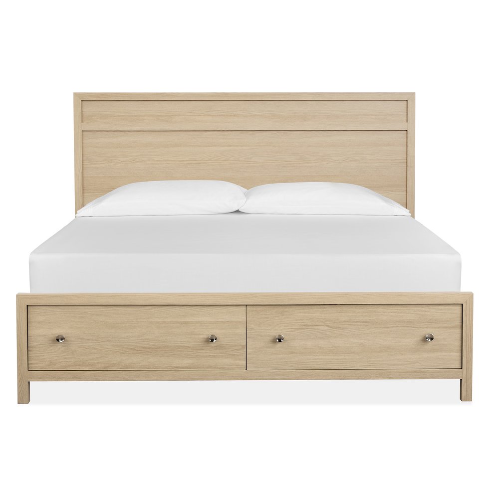 Merrifield Sandstone Beige Queen Panel Storage Bed