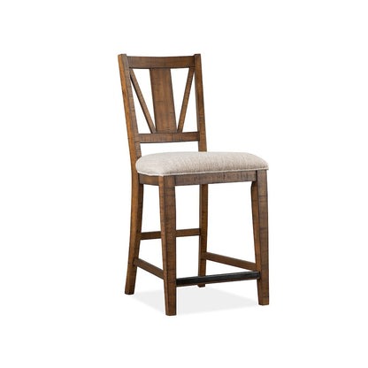 Bay Creek Toasted Nutmeg Upholstered Counter Chair Two Pack
