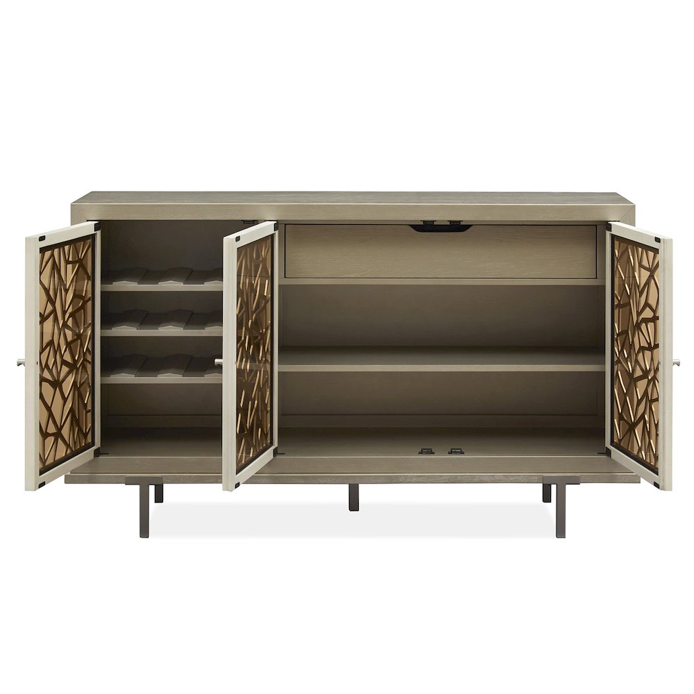Lenox Warm Silver And Acadia White Server