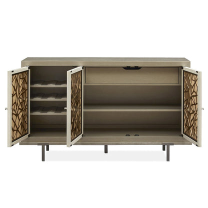 Lenox Warm Silver And Acadia White Server