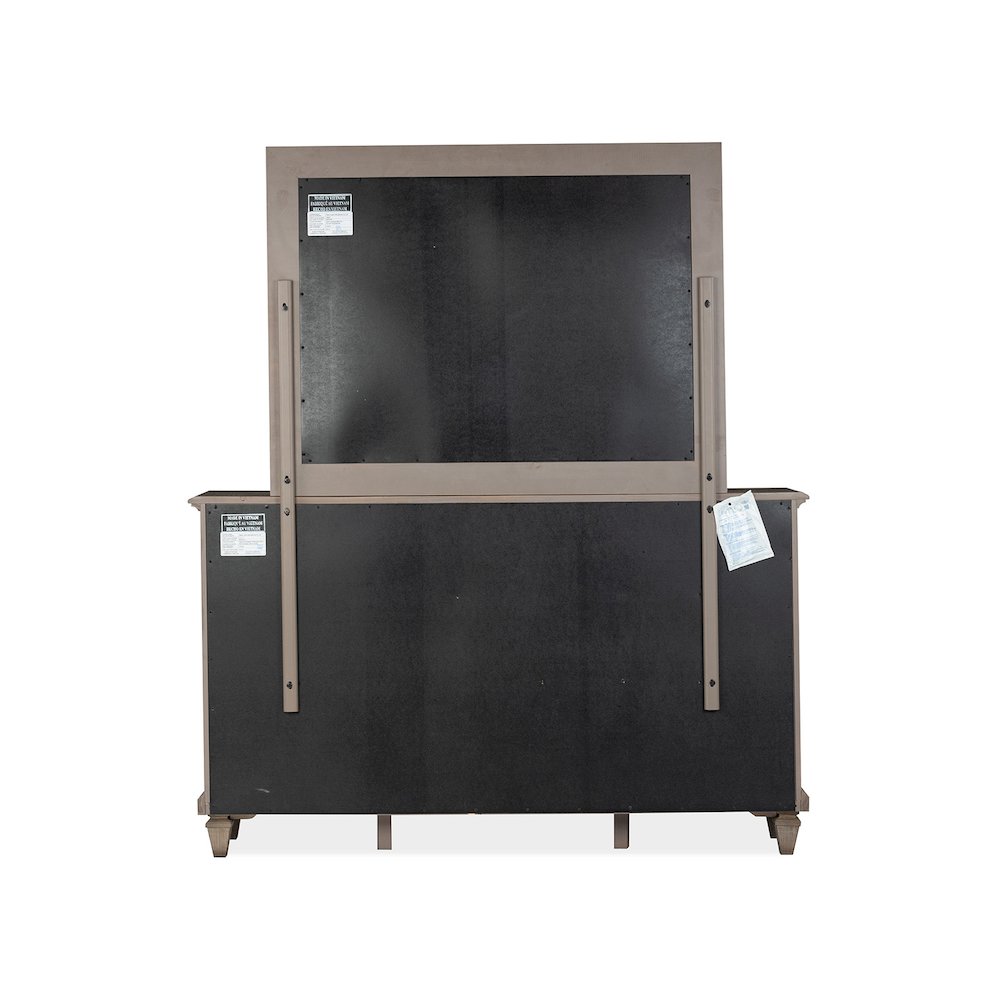 Lancaster Dovetail Grey Drawer Dresser With Landscape Mirror