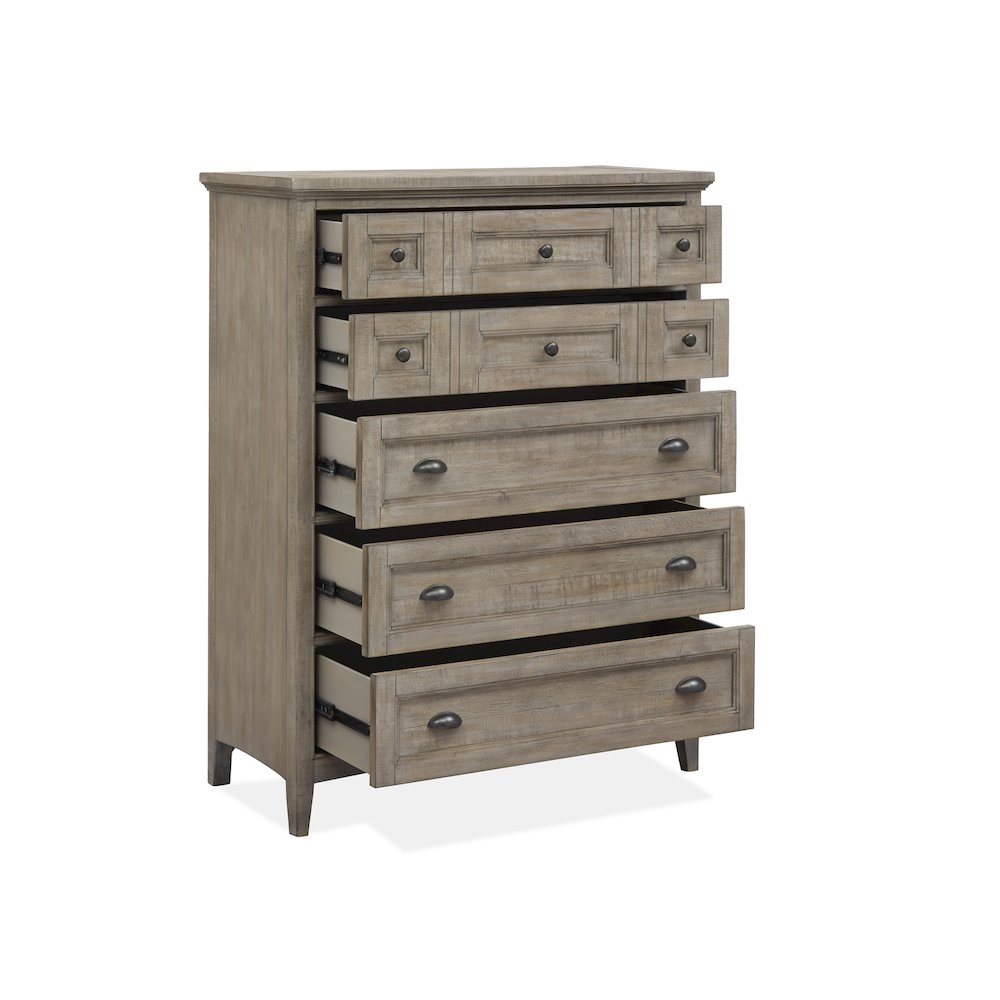 Paxton Place Dovetail Grey Drawer Chest