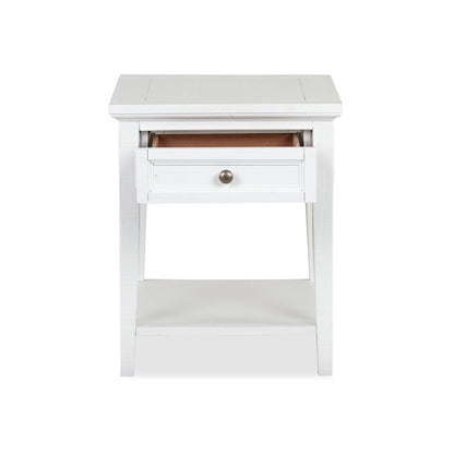 Heron Cove Chalk White Rectangular End Table