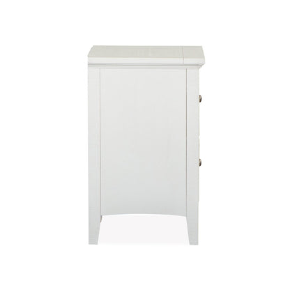 Heron Cove Chalk White And Dovetail Grey Small Drawer Nightstand