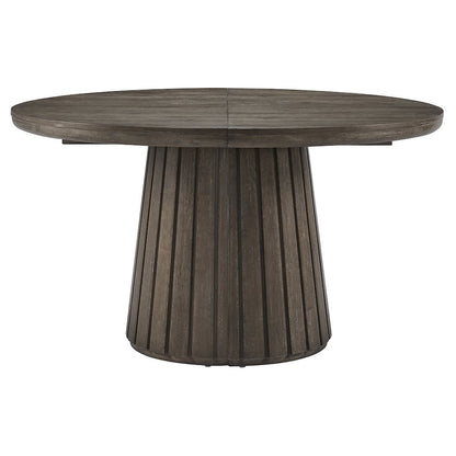 Kavanaugh Weathered Kona Brown Extendable Round Dining Table