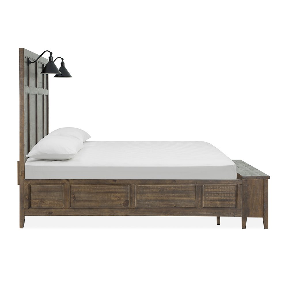 Bay Creek Toasted Nutmeg Queen Lamp Panel Storage Bed