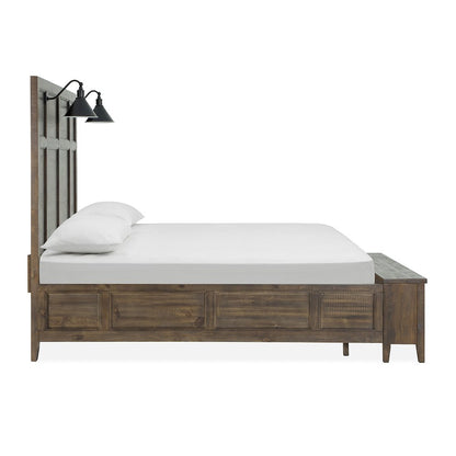 Bay Creek Toasted Nutmeg Queen Lamp Panel Storage Bed