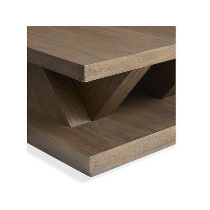 Lansbury Antique Wheat Square Cocktail Table With Casters