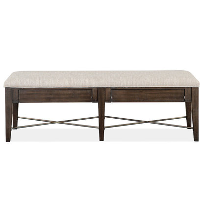 Westley Falls Graphite Upholstered Bench