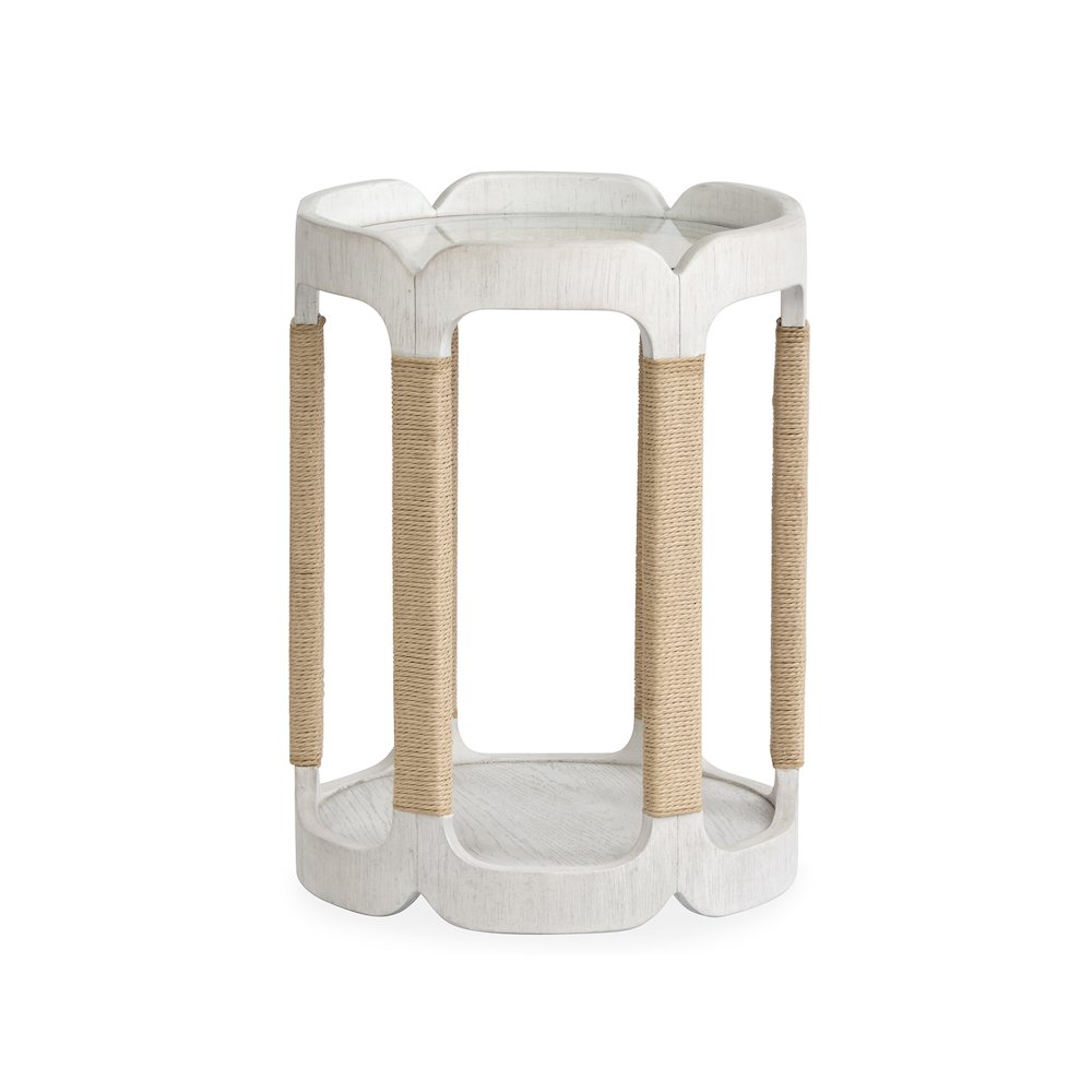 Sunset Cove Moonlight Pearl Drum Table