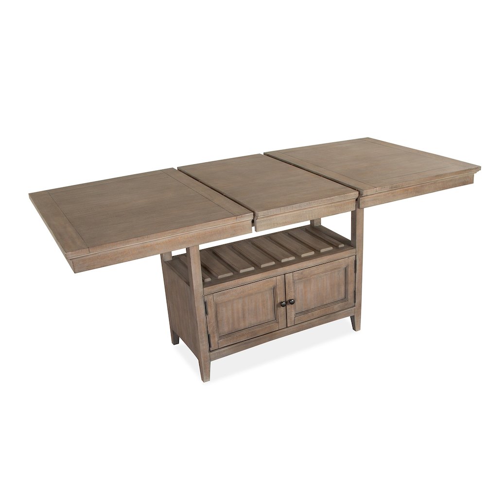 Paxton Place Dovetail Grey Extendable Counter Height Dining Table