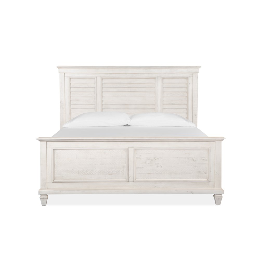 Newport Alabaster King Shutter Panel Bed