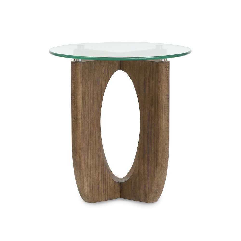 Lainey Almond Round End Table