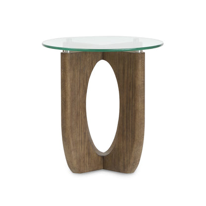 Lainey Almond Round End Table