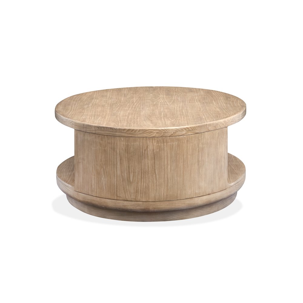 Sanford Chateau Brown Oval Cocktail Table With Casters