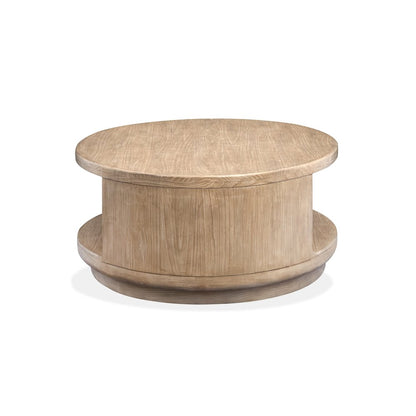 Sanford Chateau Brown Oval Cocktail Table With Casters