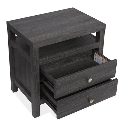 Merrifield Raisin Black Drawer Nightstand