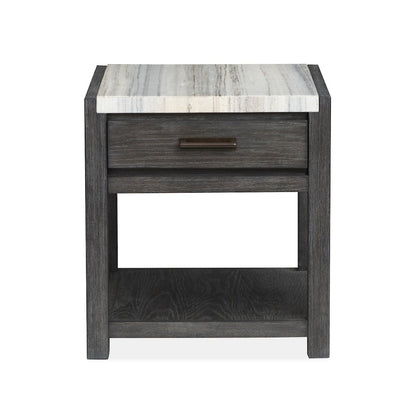 Plum Creek Ravenwood Black Rectangular End Table