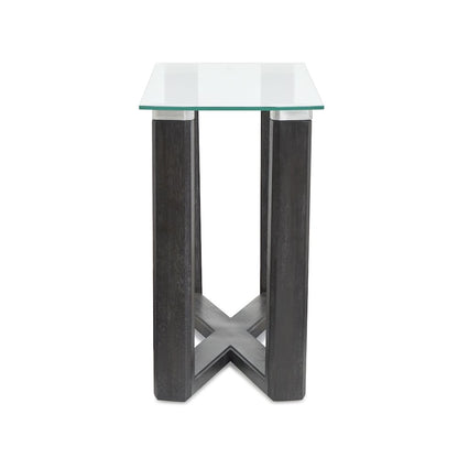 Wexler Black Truffle And Clear Glass Rectangular Sofa Table