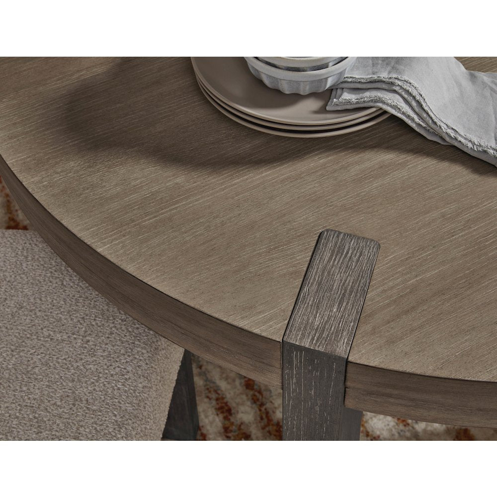 Pulaski Anderson Park Moose Trail And Frontier Brown Round Dining Table