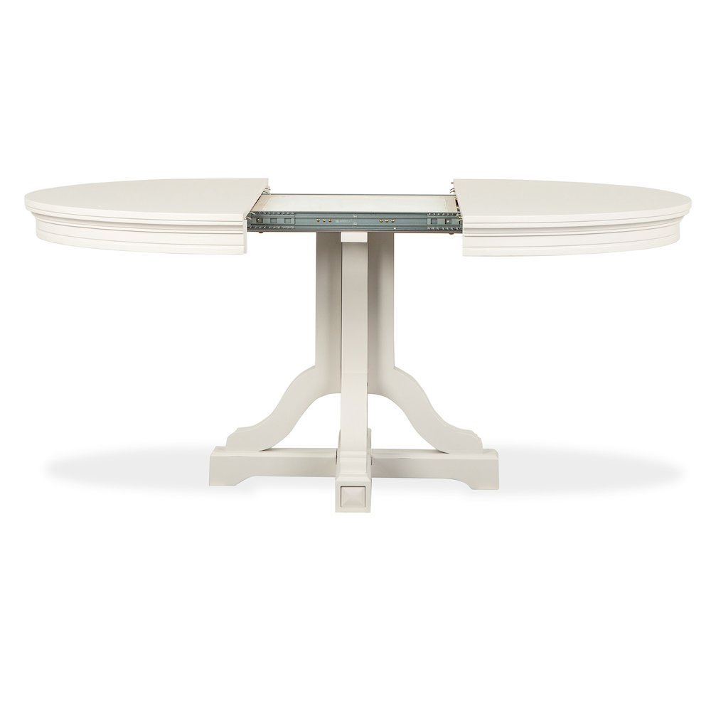 Willowbrook Egg Shell White Extendable 48" Round Dining Table