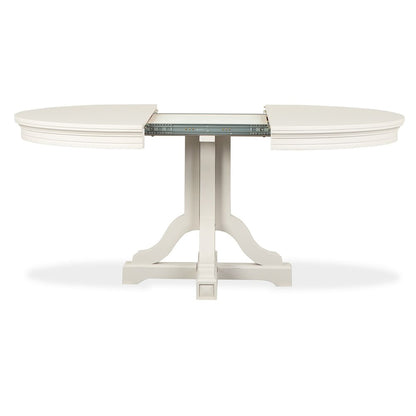 Willowbrook Egg Shell White Extendable 48" Round Dining Table