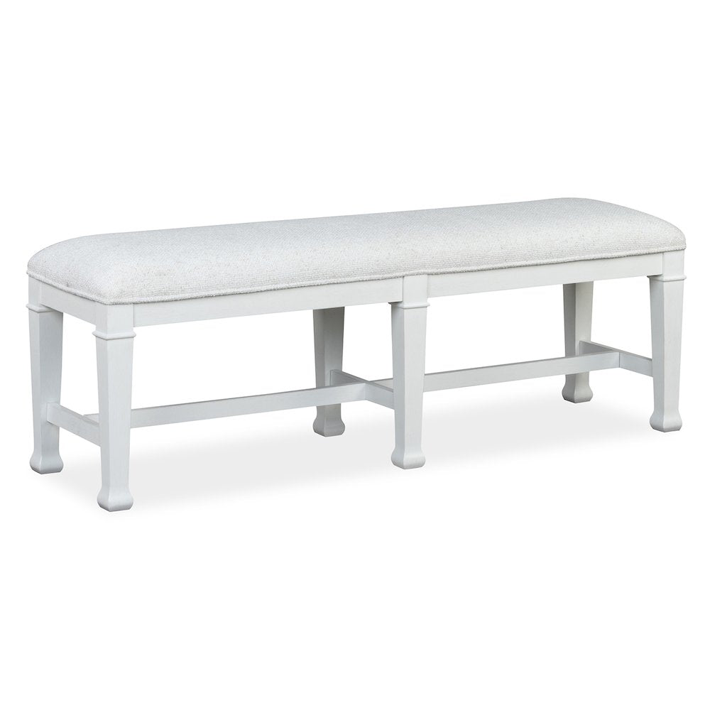 Kingston Whisper White And Cerused Nutmeg Bench