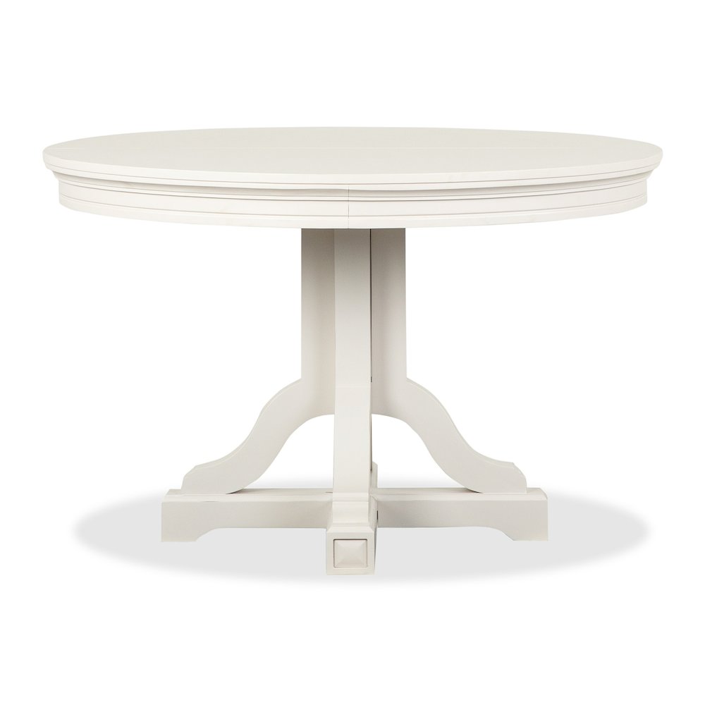 Willowbrook Egg Shell White Extendable 48" Round Dining Table