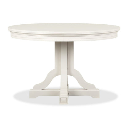 Willowbrook Egg Shell White Extendable 48" Round Dining Table
