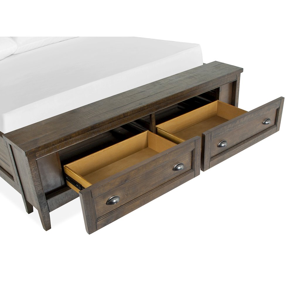 Bay Creek Toasted Nutmeg Queen Lamp Panel Storage Bed