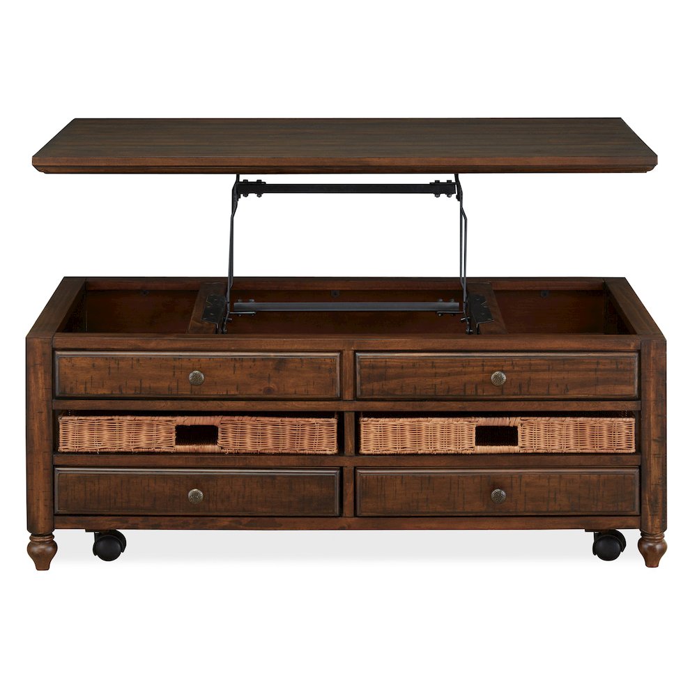 Cottage Lane Coffee Rectangular Lift Top Cocktail Table