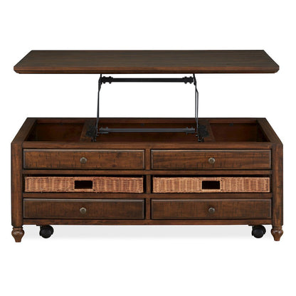Cottage Lane Coffee Rectangular Lift Top Cocktail Table