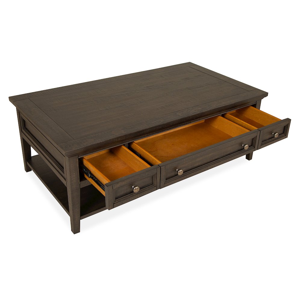 Westley Falls Graphite Rectangular Cocktail Table With Casters