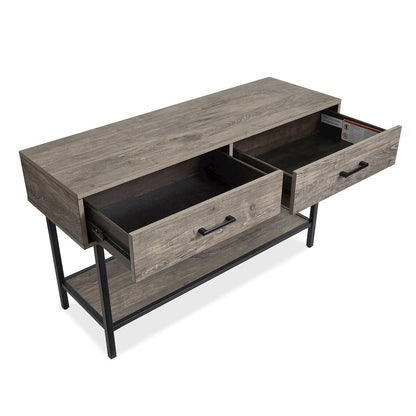 Fenwick Whitetail Brown And Smoke Glass Rectangular Sofa Table
