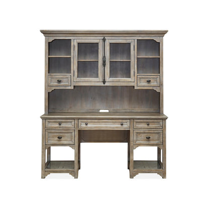 Tinley Park Dove Tail Grey Desk With Hutch