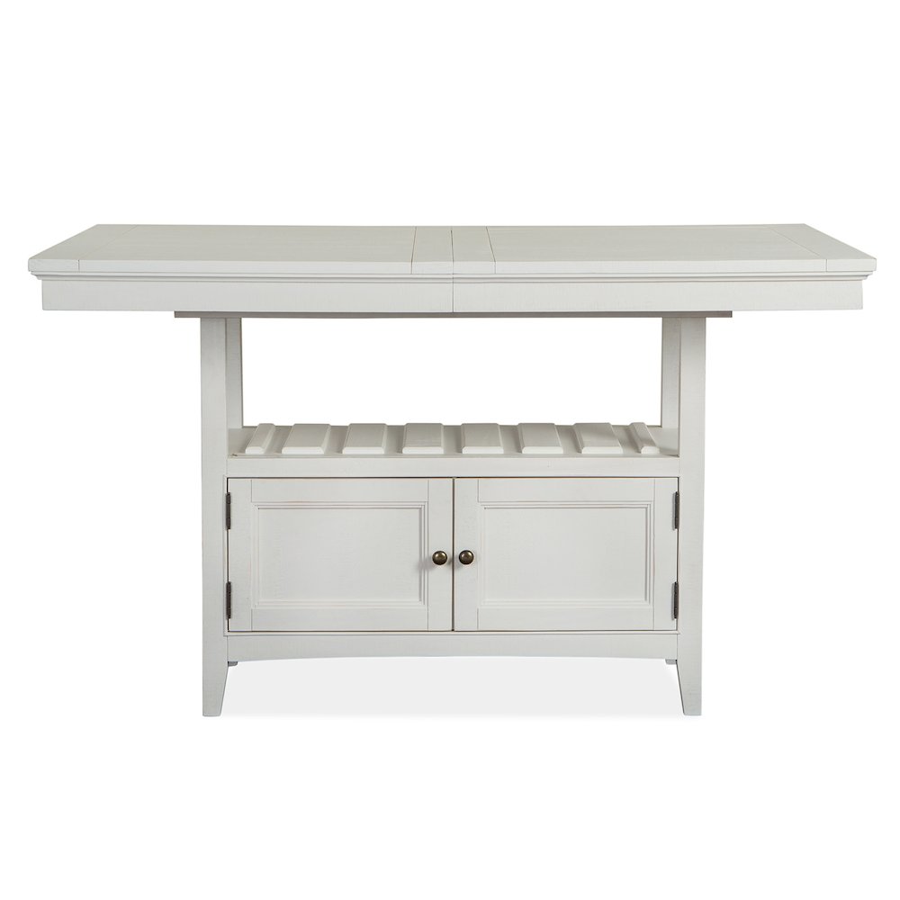 Heron Cove Chalk White And Dovetail Grey Extendable Counter Height Dining Table