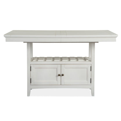 Heron Cove Chalk White And Dovetail Grey Extendable Counter Height Dining Table