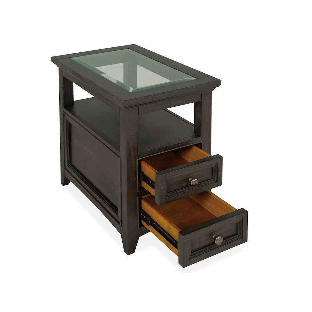 Westley Falls Graphite Chairside End Table