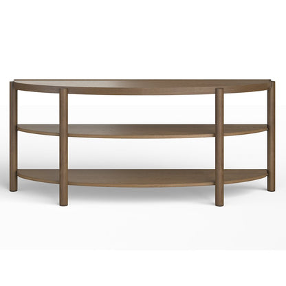Hadleigh Brown Honey Demilune Sofa Table