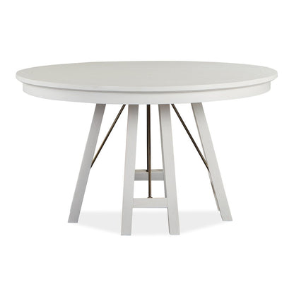 Heron Cove Chalk White And Dovetail Grey 52" Round Dining Table