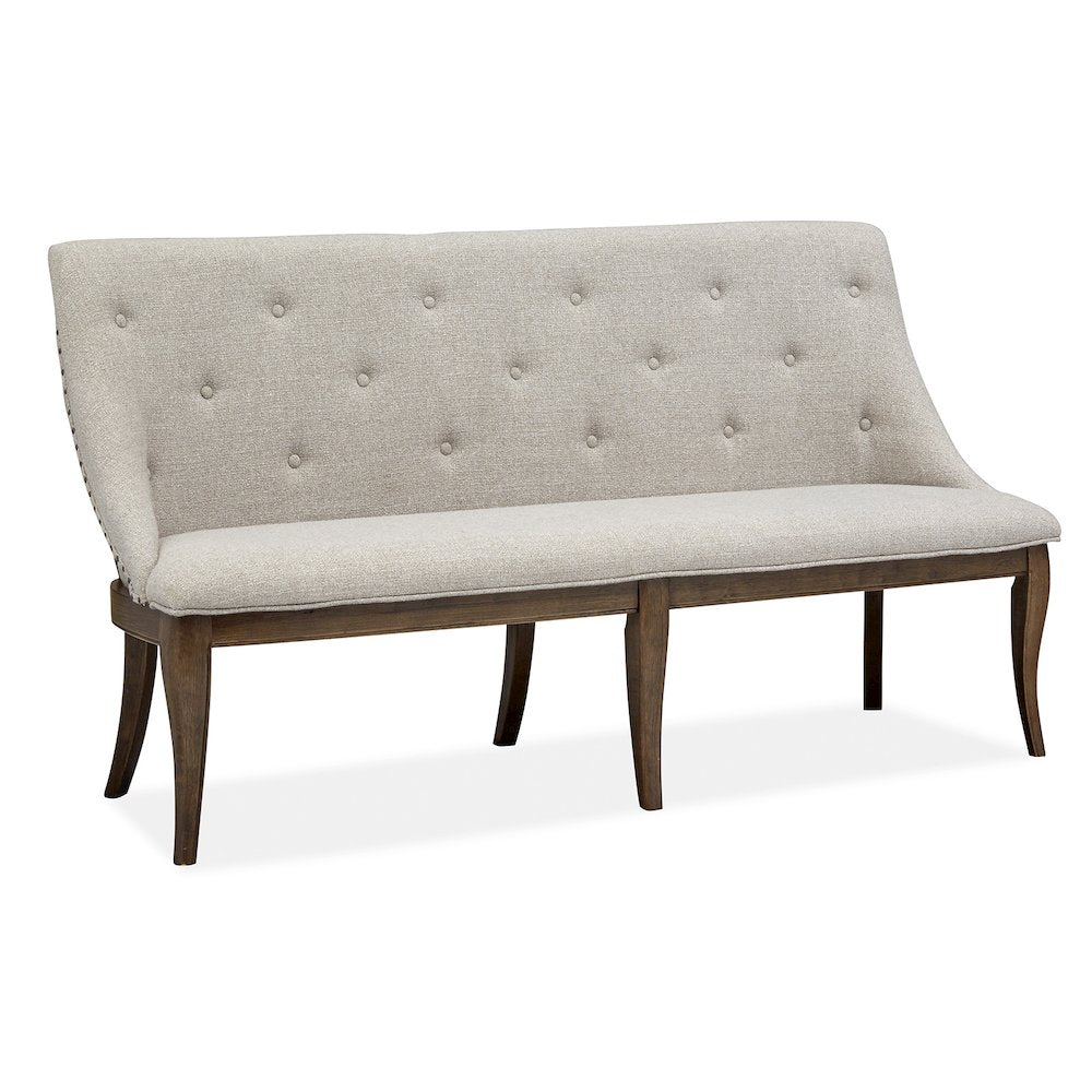 Roxbury Manor Homestead Brown Upholstered Bench